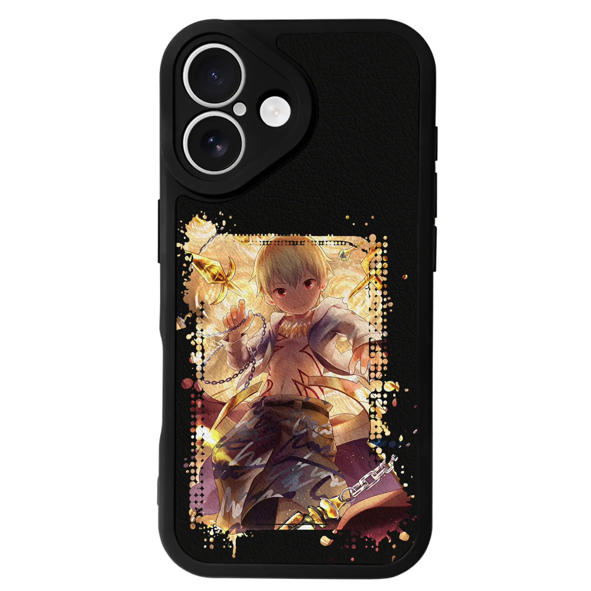 FGO グッズ,ギルガメッシュ - IPhone 16シリーズ対応 ・ シリコンスマホケース ・ レザー調 ・ 高精度フィット ・ 耐衝撃 ・ ワイヤレス充電対応 ・ 精密カット